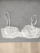 Miękki biustonosz z fiszbinami koronka Palmers oryginał 75B