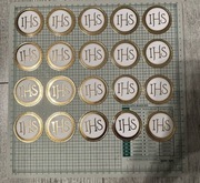 Scrapki zestaw komunia IHS + złote kółko przeszyci