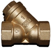 Filtr siatkowy mosiężny GW/GW 1'' GOSHE osadnikowy skośny DN25 do wody