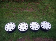 Felgi stalowe 5x112 15  57.1+ śruby +oryginalne kołpaki VW Audi Seat