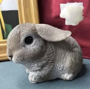 Duży KRÓLIK Wielkanocna forma silikon 7.2*10.5 do Odlewów Świec Mydła Gipsu