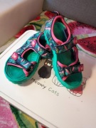 dziewczęce kolorowe sandałki z papugami r. 32