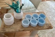 Zestaw Osłonek – baza do świec, gips ceramiczny