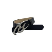 Nowy modny czarny pasek z klamrą tribal y2k [102cm]