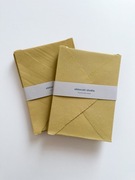 Koperty z papieru czerpanego C5 Mustard (10 szt)