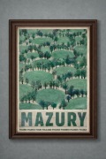 Plakat A3 Mazury wiosna vintage