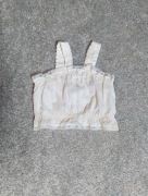 Kremowy top bluzeczka dla dziewczynki vintage koronka retro ozdobna