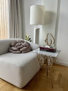 Safavieh stolik boczny kawowy glamour złoty marmurowy blat