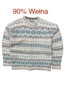 Kolorowy Wełniany sweter Jackpot by carli Gry S wzór kolorowy