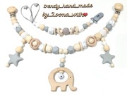 Zestaw: Zawieszka do smoczka+Zawieszka do wózka, świetne na prezent