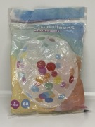 Zestaw balonów przezroczystych z konfetti – 6 sztuk