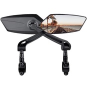 LUSTERKO ROWEROWE WSTECZNE ZESTAW LUSTEREK NA KIEROWNICĘ OBROTOWE 360 2SZT