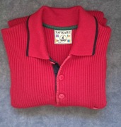 Malinowy twarzowy sweter polówka koszulka Navigare