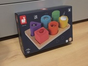 JANOD KLOCKI SENSORYCZNE UKŁADANKA DŹWIĘKOWA "KSZTAŁTY I DŹWIĘKI" 12M+