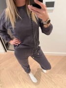 Komplet dresowy bawełniany grafitowy 36 38 