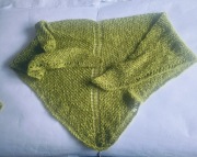 Duża ręcznie robiona chusta + rękawiczki