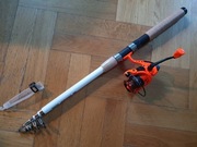 piękny zestaw spławikowy lub federowy wędka z kołowrotkiem 3,6 m