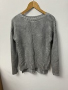 Sweter błyszczący sweterek wiskozowy o metalicznym połysku HM rozmiar XS 34