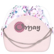 Biały organizer worek do Obag MOON LIGHT ogród kwiaty różowe komin OMAY