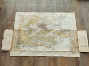 STARA MAPA-ENGLAND ,SOUTH-EAST AND LONDON - z 1945r
