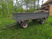 Rozrzutnik obornika dwuosiowy / Przyczepa Agromet N235/1 – 4 Tony – 1990r.