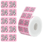 Naklejki samoprzylepne 2024 różowe etykiety biurowe