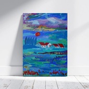 obraz do salonu surrealistyczny pejzaż