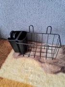 Koszyk łazienkowy YOKO Home Gavi czarny 23x12 cm