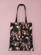 Torba szoperka handmade łapacz snów czarny 