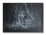 Rysunek szkło martwa natura