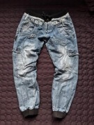 Spodnie Jeansowe Cargo Police 883 – Jogger Denim | Stan idealny | Y2K
