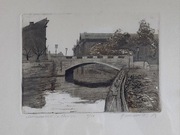 Berlin. Stara akwaforta. Sygnowana. 