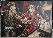 Ogniem i mieczem taniec obraz olejny 