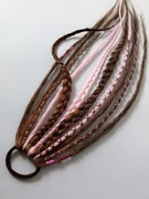 Dredy w gumce doczepy dredloki peruka warkoczyki zagęszczanie włosów treska