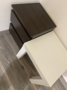IKEA LACK stolik 35x35 cm, Szafka Nocna z 2 Szufladami