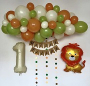 Balonowy zestaw urodzinowy LEW z girlandą