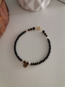 Bransoletka kamienie koniczynka turmalin onyks spinel