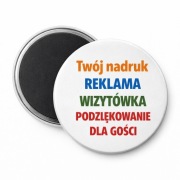 Magnes okrągły na wizytówkę, reklamę, podziękowanie , Magnes ze zdjęciem 