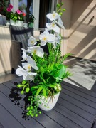 Storczyk silikonowy,Biały storczyk jak żywy, Pomysł na prezent