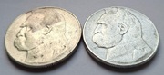 Moneta 10 złotych Piłsudski 1935 1936 srebro 2szt 44g