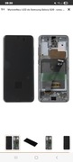 Wyswietlacz z ramką Grey nowy oryginał/samsung s20 ultra+bateria+klapka 