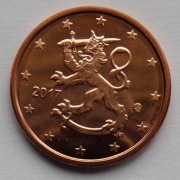 FINLANDIA  2017 2 CENTY UNC !!!!!!!!!!