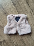 Primark bolerko futerko kamizelka niemowlęce różowe 62