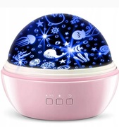 LAMPKA NOCNA LED PROJEKTOR NIEBA LAMPA OBROTOWA RZUTNIK GWIAZD RYBKI 2w1