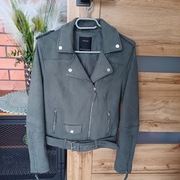 Yessica zamszowa kurtka ramoneska z paskiem khaki r. 38 M