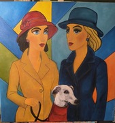 Wspólny spacer obraz akrylowy 80x80 