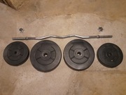 Gryf lekko łamany + obciążenia bitumiczne. Łącznie 35 kg.