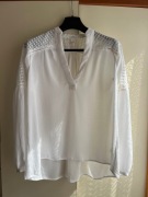34 XS 36 S H&M biała bluzka oversize boho luźny fason 