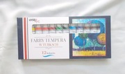 tempery farby komplet 12 sztuk, zestaw farb temperowych 12