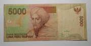 Stary banknot 5000 Rupii Indonezja